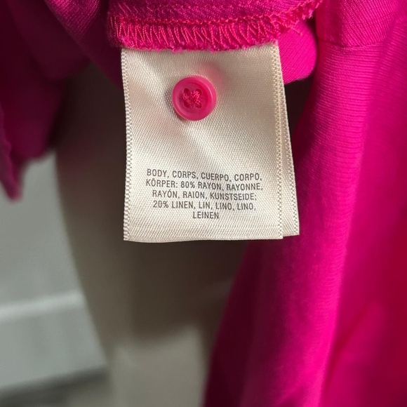 Anthropologie Floreat NWT Mazza Hot Pink Off-Shoulder Boho Top Women's Size 0 - Picture 2 of 8